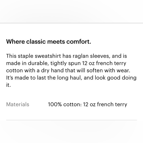 NWT Everlane French Terry Crew - Picture 7 of 8